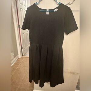 LuLaRoe Black Quilted Dress with Short Sleeves